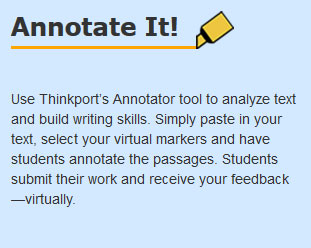 image of Annotator tool's home page