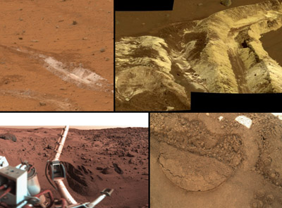collage of images from curiosity rover