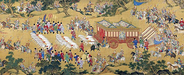 a Chinese emperor's procession