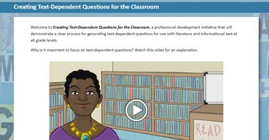 home page image of module about text-dependent questions