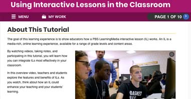 using interactive lessons